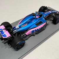 Fernando Alonso - Alpine A522 No.14 BWT Alpine F1 Team - 7th Monaco GP 2022 - With Acrylic Cover - 1:18 Scale Resin Model Car