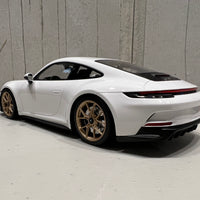 PORSCHE 911 (992) GT3 TOURING - 2022 - WHITE W/NEODYME WHEELS - 1:18 Scale Resin Model Car - Minichamps