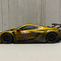 CHEVROLET CORVETTE C8.R #33 2023 LE MANS 24 HRS LM GTE AM CLASS WINNER CORVETTE RACING - POST RACE WEATHERD - 1:18 SCALE RESIN MODEL - TOPSPEED