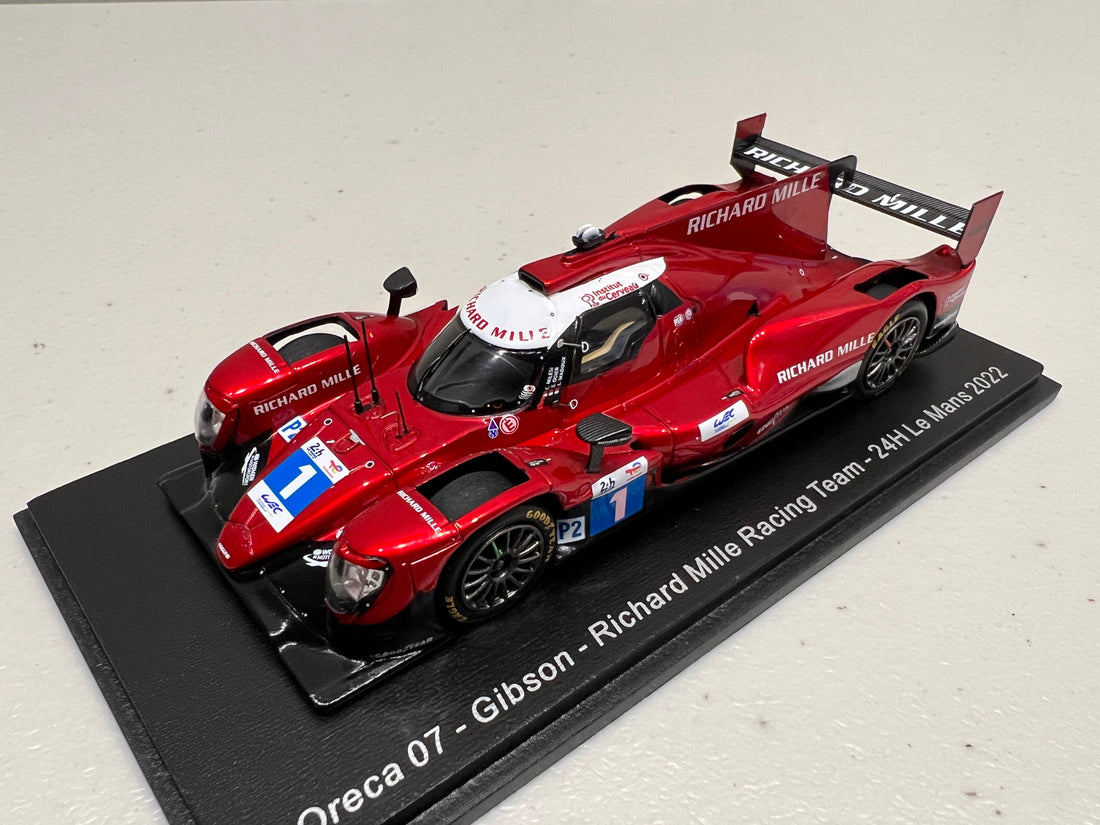 Oreca 07 - Gibson No.1 Richard Mille Racing Team - 24H Le Mans 2022 - L. Wadoux - S. Ogier - C. Milesi - 1:43 Scale Resin Model Car - Spark