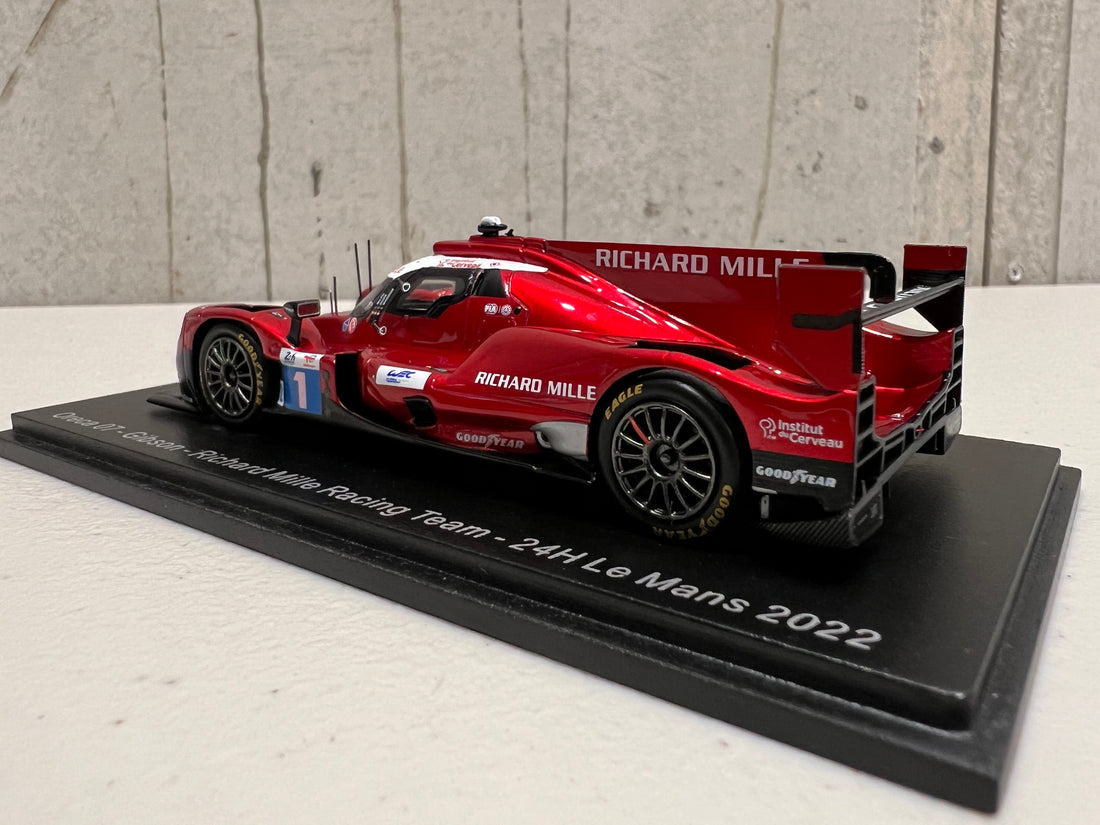 Oreca 07 - Gibson No.1 Richard Mille Racing Team - 24H Le Mans 2022 - L. Wadoux - S. Ogier - C. Milesi - 1:43 Scale Resin Model Car - Spark