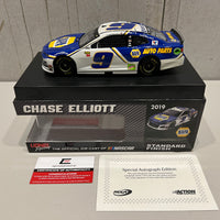 2019 CHASE ELLIOTT DUEL AUTOGRAPHED 9 NAPA ZL1 CAMARO - 1:24 SCALE ARC DIECAST MODEL - 1 OF 109