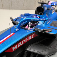 Fernando Alonso - Alpine A522 No.14 BWT Alpine F1 Team - 7th Monaco GP 2022 - With Acrylic Cover - 1:18 Scale Resin Model Car