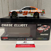 2019 CHASE ELLIOTT AUTOGRAPHED 9 HOOTER'S CAMARO ZL1 - LIQUID COLOR - 1:24 SCALE ARC DIECAST MODEL - 1 OF 48
