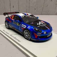 Alpine A110 Rally No.46 2nd R-GT Rally Monte Carlo 2022 - Manu Guigou - Kévin Bronner - 1:43 Scale Resin Model Car - Spark