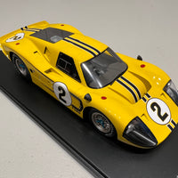 Ford GT40 Mk IV No.2 4th 24H Le Mans 1967 B. McLaren - M. Donohue - With Acrylic Cover - 1:18 Scale Resin Model Car - SPARK