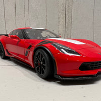 CHEVROLET CORVETTE GRAND SPORT (RED/WHITE STRIPES/BLACK FENDER HASH MARKS) - 1:18 Scale Composite Model Car
