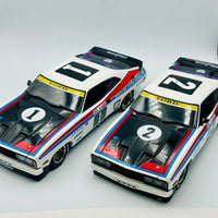 1977 BATHURST WINNER #1 & #2 FINISH - TWIN SET - FORD XC FALCON - WINNERS PLAQUE - 1:18 SCALE DIECAST MODELS - BIANTE