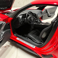 CHEVROLET CORVETTE GRAND SPORT (RED/WHITE STRIPES/BLACK FENDER HASH MARKS) - 1:18 Scale Composite Model Car