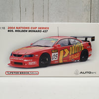 PETER BROCK - 2004 NATIONS CUP SERIES #05 HOLDEN MONARO 427 - 1:18 SCALE DIECAST MODEL - AUTOart