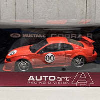 2000 FORD MUSTANG COBRA R RACE CAR ORANGE - 1:18 SCALE DIECAST MODEL - AUTOart