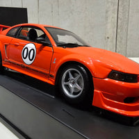 2000 FORD MUSTANG COBRA R RACE CAR ORANGE - 1:18 SCALE DIECAST MODEL - AUTOart