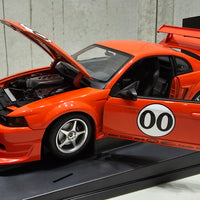 2000 FORD MUSTANG COBRA R RACE CAR ORANGE - 1:18 SCALE DIECAST MODEL - AUTOart
