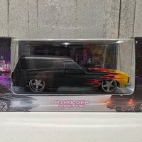 LIGHT UP HOLDEN HJ PANEL VAN - BLACK W/FLAMES - 1:24 SCALE MODEL - DDA