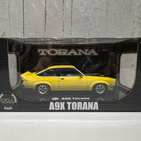 A9X TORANA 308 FACTORY CAR - YELLOW - 1:24 SCALE DIECAST MODEL - DDA
