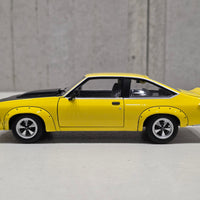 A9X TORANA 308 FACTORY CAR - YELLOW - 1:24 SCALE DIECAST MODEL - DDA