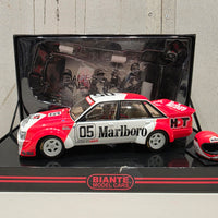 PETER BROCK - LARRY PERKINS - HOLDEN DEALER TEAM - VK COMMODORE - 1984 BATHURST WINNER - 1:18 SCALE DIECAST WITH HELMET - BIANTE