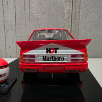 PETER BROCK - LARRY PERKINS - HOLDEN DEALER TEAM - VK COMMODORE - 1984 BATHURST WINNER - 1:18 SCALE DIECAST WITH HELMET - BIANTE