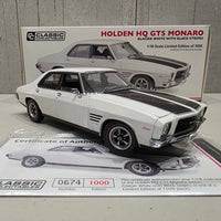 Holden HQ Monaro GTS Sedan Glacier White (350ci Engine) - 1:18 Scale Diecast Model