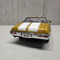 HOLDEN HQ GTS MONARO - SUNBURST METALLIC WITH WHITE STRIPES - 1:18 SCALE DIECAST MODEL