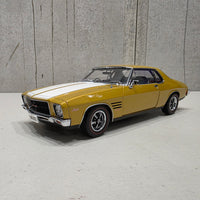 HOLDEN HQ GTS MONARO - SUNBURST METALLIC WITH WHITE STRIPES - 1:18 SCALE DIECAST MODEL
