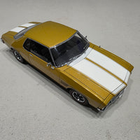 HOLDEN HQ GTS MONARO - SUNBURST METALLIC WITH WHITE STRIPES - 1:18 SCALE DIECAST MODEL