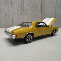 HOLDEN HQ GTS MONARO - SUNBURST METALLIC WITH WHITE STRIPES - 1:18 SCALE DIECAST MODEL