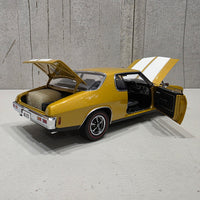 HOLDEN HQ GTS MONARO - SUNBURST METALLIC WITH WHITE STRIPES - 1:18 SCALE DIECAST MODEL