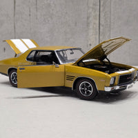 HOLDEN HQ GTS MONARO - SUNBURST METALLIC WITH WHITE STRIPES - 1:18 SCALE DIECAST MODEL