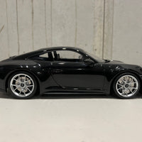 PORSCHE 911 (992) GT3 TOURING - 2022 - BLACK W/SILVER WHEELS - 1:18 Scale Resin Model Car - Minichamps