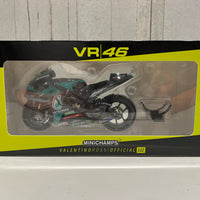 VALENTINO ROSSI 2021 TEAM PETRONAS YAMAHA YZR-M1 SRT QATAR TEST 1:12 DIECAST MODEL