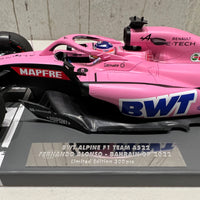 BWT ALPINE F1 TEAM A522 - FERNANDO ALONSO - BAHRAIN GP 2022 - 1:18 Scale Resin Model Car - Minichamps