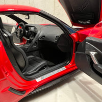 CHEVROLET CORVETTE GRAND SPORT (RED/WHITE STRIPES/BLACK FENDER HASH MARKS) - 1:18 Scale Composite Model Car