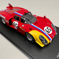 Alfa Romeo 33/2 No.65 24H Le Mans 1968 - S. Trosch - K. von Wendt - With Acrylic Cover - 1:18 Scale Resin Model Car