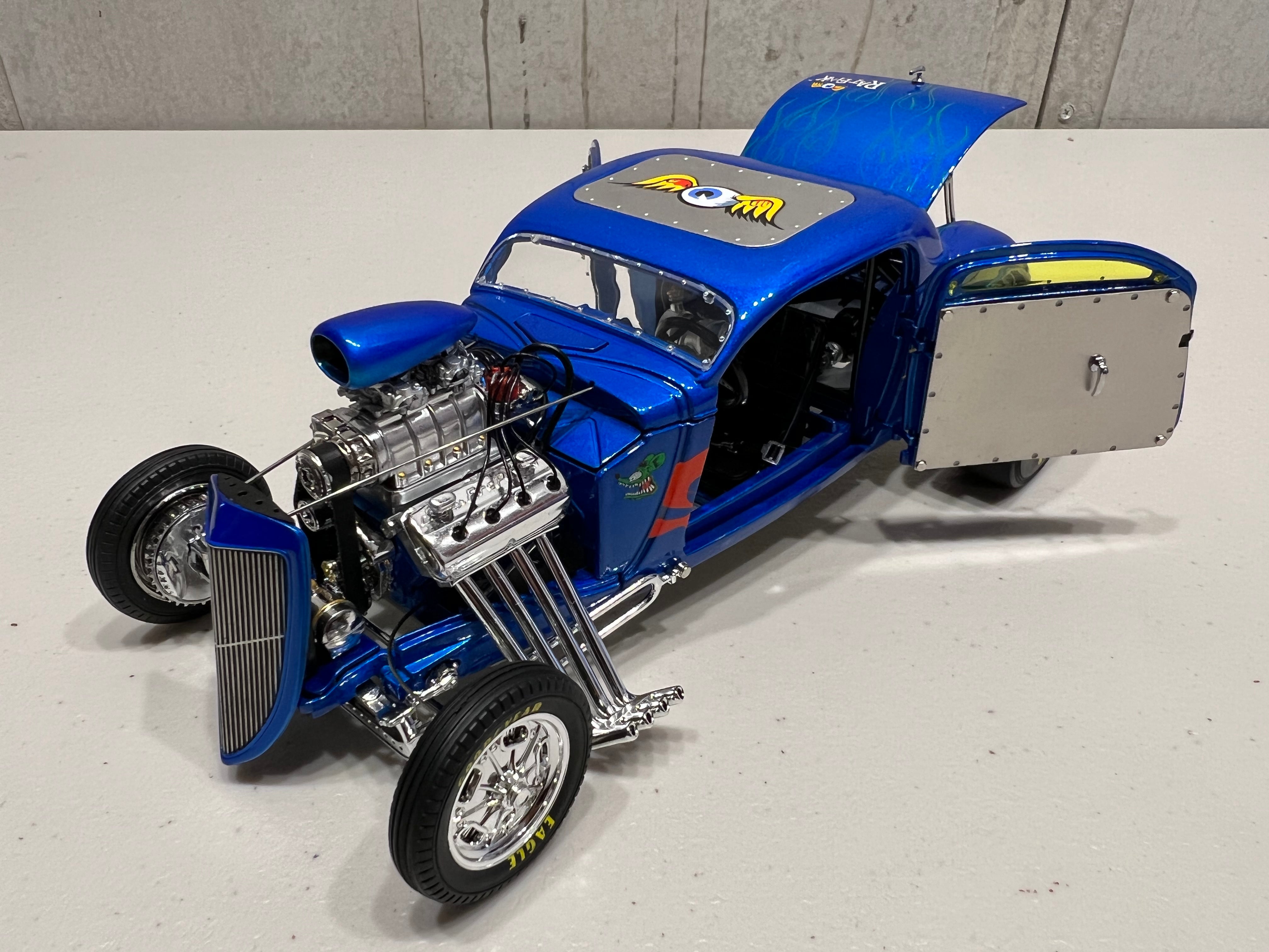 1934 blown altered coupe - rat fink - acme exclusive - 1:18 diecast ...