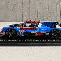 Oreca 07 - Gibson No.39 GRAFF Racing - 24H Le Mans 2022 - E. Trouillet - S. Page - D. Droux - 1:43 Scale Resin Model Car - Spark