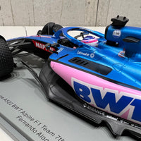Fernando Alonso - Alpine A522 No.14 BWT Alpine F1 Team - 7th Monaco GP 2022 - With Acrylic Cover - 1:18 Scale Resin Model Car