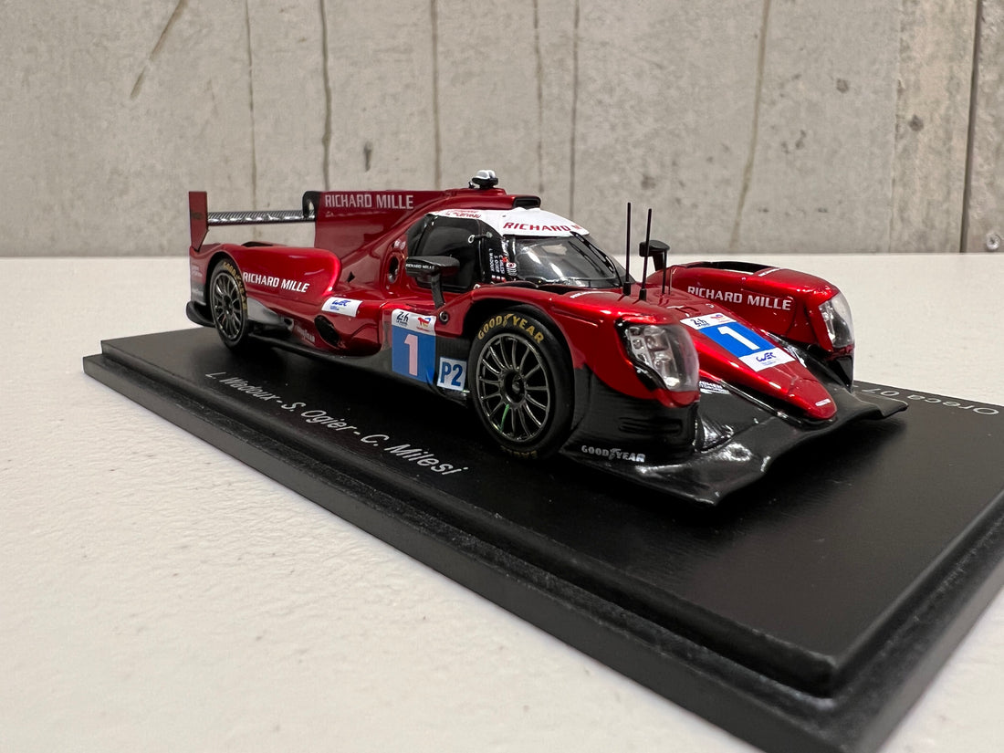 Oreca 07 - Gibson No.1 Richard Mille Racing Team - 24H Le Mans 2022 - L. Wadoux - S. Ogier - C. Milesi - 1:43 Scale Resin Model Car - Spark