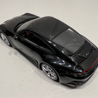 PORSCHE 911 (992) GT3 TOURING - 2022 - BLACK W/SILVER WHEELS - 1:18 Scale Resin Model Car - Minichamps