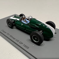 Cooper T51 No.9 Winner US GP 1959 - Bruce McLaren - 1:43 Scale Resin Model Car - Spark