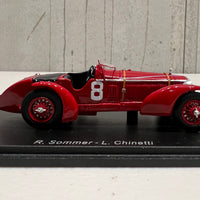 Alfa Romeo 8C No.8 Winner 24H Le Mans 1932 - R. Sommer - L. Chinetti - 1:43 Scale Resin Model Car - Spark