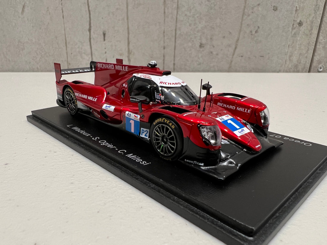Oreca 07 - Gibson No.1 Richard Mille Racing Team - 24H Le Mans 2022 - L. Wadoux - S. Ogier - C. Milesi - 1:43 Scale Resin Model Car - Spark