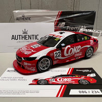 Chris Pither - PremiAir Coca-Cola Racing #22 Holden ZB Commodore - 2022 Repco Supercars Championship Season - 1:18 Scale Model - AUTHENTIC COLLECTABLES