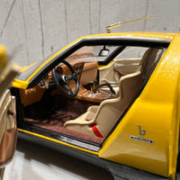 Lamborghini Miura SVR - Yellow/Black - 1:18 Scale Diecast Model Car - KYOSHO