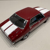 HOLDEN HQ GTS MONARO - BURGUNY SEDAN - 1:18 DIECAST MODEL
