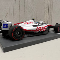 HAAS F1 TEAM VF-22 - MICK SCHUMACHER - FIRST POINTS - BRITISH GP 2022 - 1:18 Scale Resin Model Car - Minichamps