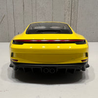 PORSCHE 911 (992) GT3 TOURING - 2022 - YELLOW W/BLACK WHEELS - 1:18 Scale Resin Model Car - Minichamps