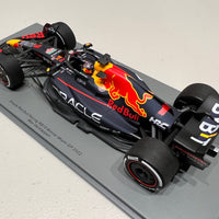 Oracle Red Bull Racing RB18 No.1 Oracle Red Bull Racing - Winner Miami GP 2022 - Max Verstappen. With Acrylic Cover - 1:18 Scale Resin Model Car