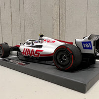 HAAS F1 TEAM VF-22 - MICK SCHUMACHER - FIRST POINTS - BRITISH GP 2022 - 1:18 Scale Resin Model Car - Minichamps