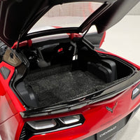 CHEVROLET CORVETTE GRAND SPORT (RED/WHITE STRIPES/BLACK FENDER HASH MARKS) - 1:18 Scale Composite Model Car